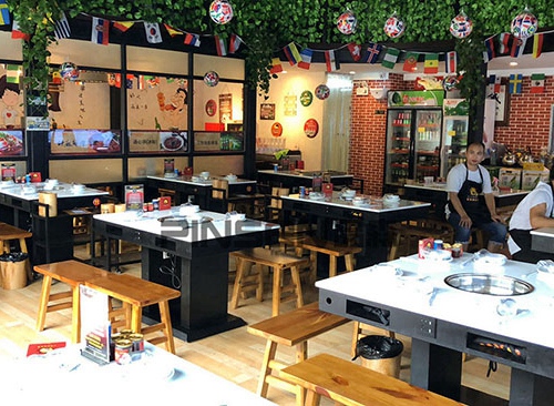 小郡肝串串香商用火鍋餐桌椅卡座